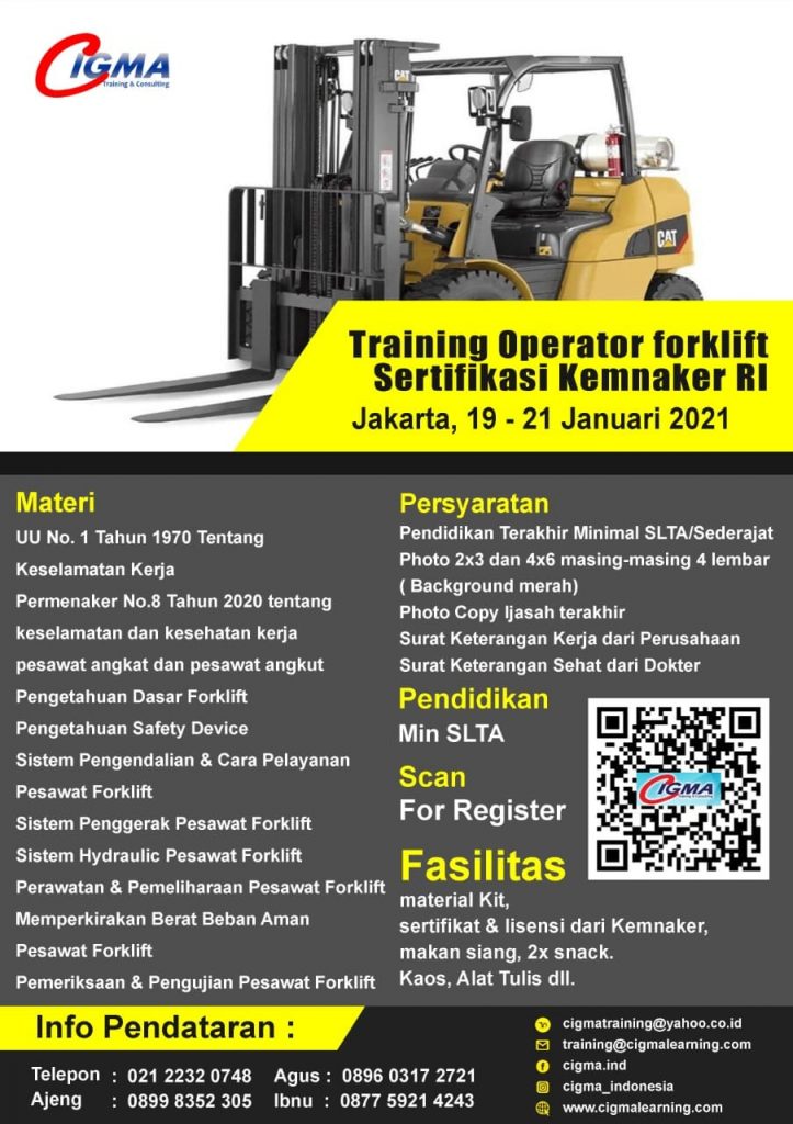 Training K3 Operator Forklift